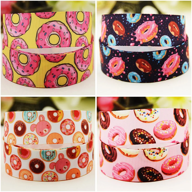 22mm 25mm 38mm doughnut biscuit Cartoon printed Grosgrain Ribbon for DIY Hair Bows Merry Party Gift Decoration Material 10 Yards
22mm 25mm 38mm doughnut biscuit Cartoon printed Grosgrain Ribbon for DIY Hair Bows Merry Party Gift Decoration Material 10 Yards