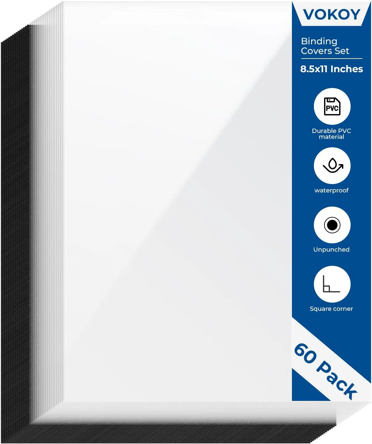 60 Pack 8.5x11 Inches Binding Covers and Backs Set, Letter Size Quality Un-Punched Report Covers, 30 Pcs 10mil Clear Binding Covers 30 Pcs 12mil Black Plastic Covers for Home Office School
60 Pack 8.5x11 Inches Binding Covers and Backs Set, Letter Size Quality Un-Punched Report Covers, 30 Pcs 10mil Clear Binding Covers 30 Pcs 12mil Black Plastic Covers for Home Office School