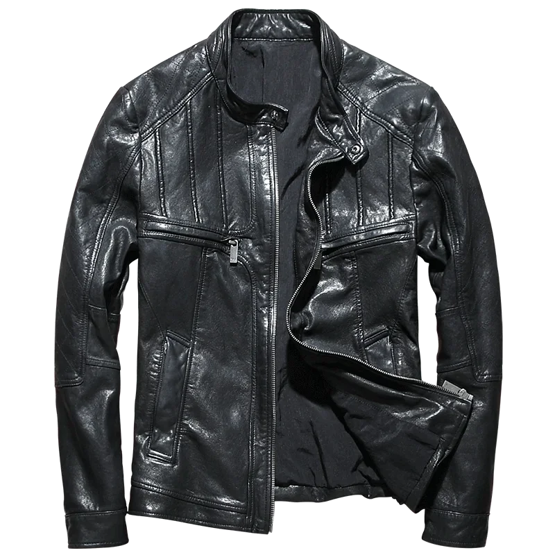 AYUNSUE Men's Sheepskin Coat Real Genuine Leather Jacket Men Motorcycle Jacket Biker Vintage Leather Jackets Wp4002X KJ4123
AYUNSUE Men's Sheepskin Coat Real Genuine Leather Jacket Men Motorcycle Jacket Biker Vintage Leather Jackets Wp4002X KJ4123