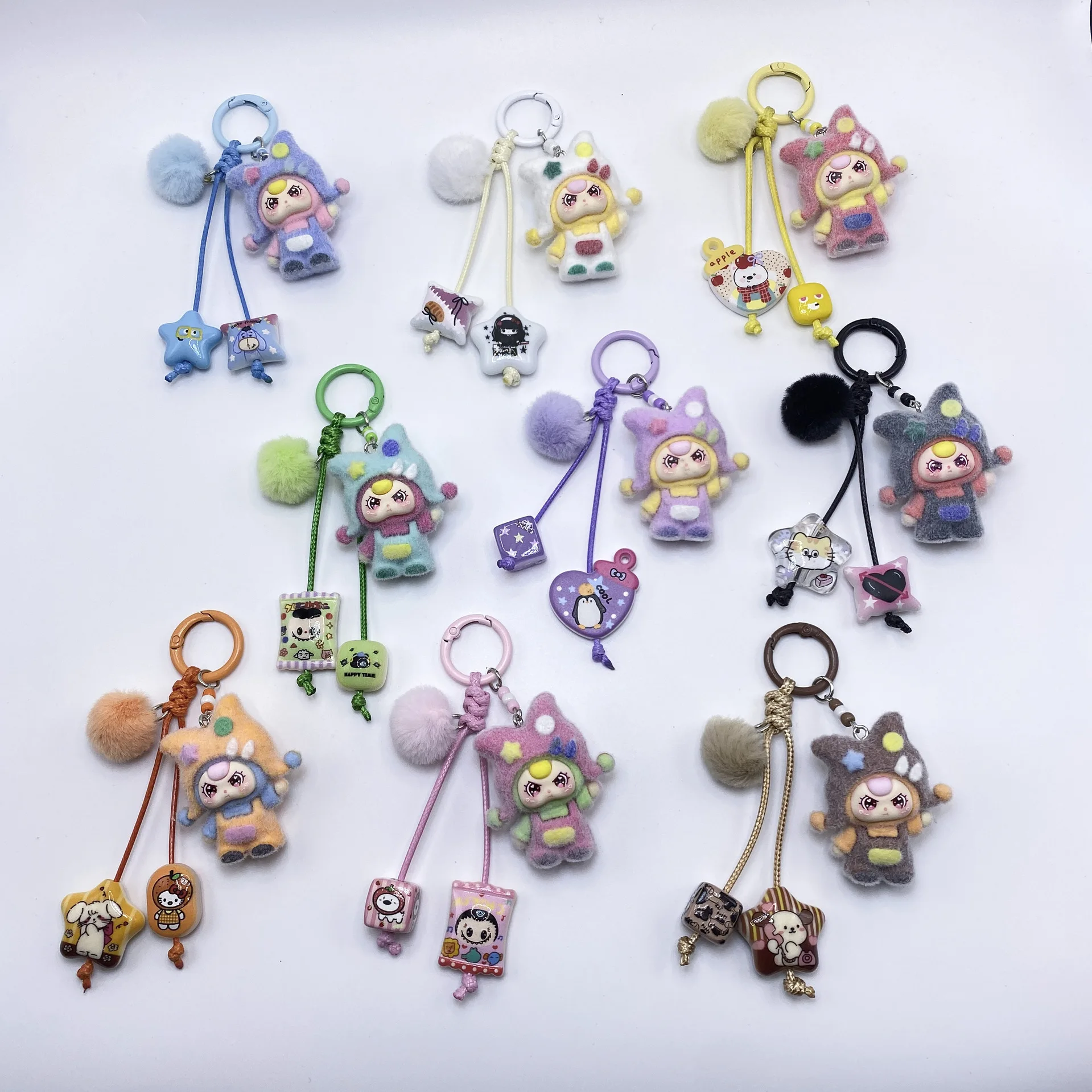 Dopamine Baby Three Years Flocking Doll Keychain Backpack Pendant Key Accessories Gift Party Small Gift
Dopamine Baby Three Years Flocking Doll Keychain Backpack Pendant Key Accessories Gift Party Small Gift