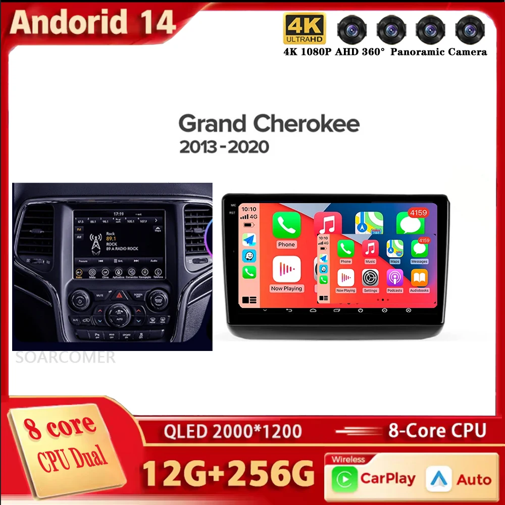 Android 14 Carplay Auto для Jeep Grand Cherokee WK2 2013-2020 Автомобильный радиоприемник Мультимедийный видеоплеер Навигация GPS Без 2Din 2 Din
Android 14 Carplay Auto для Jeep Grand Cherokee WK2 2013-2020 Автомобильный радиоприемник Мультимедийный видеоплеер Навигация GPS Без 2Din 2 Din