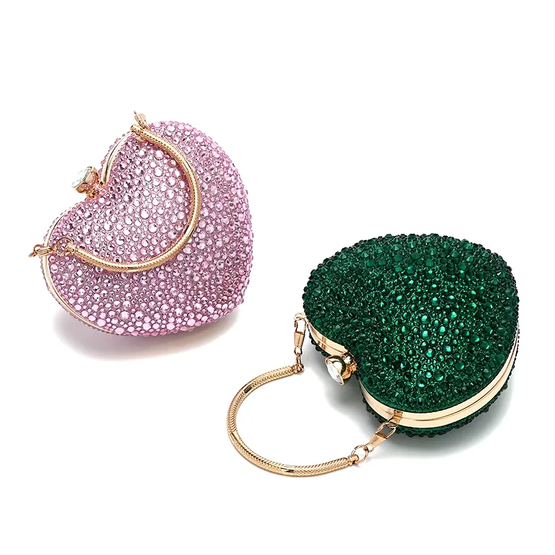 Diamond Heart Rhinestone Evening Bag Diamond Inlay Heart Shape Luxury Clutch Purse Crystal Handbag Party Bags Women
Diamond Heart Rhinestone Evening Bag Diamond Inlay Heart Shape Luxury Clutch Purse Crystal Handbag Party Bags Women