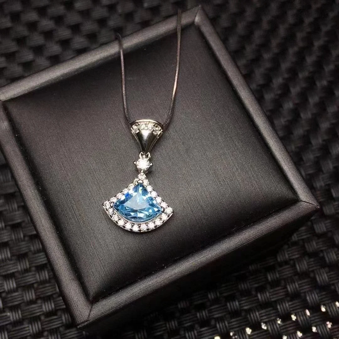 1 Pc Fengbaowu Natural Blue Topaz Pendant 925 Sterling Silver Faceted Scalloped Shape Reiki Healing stone Jewelry Gift For Women
1 Pc Fengbaowu Natural Blue Topaz Pendant 925 Sterling Silver Faceted Scalloped Shape Reiki Healing stone Jewelry Gift For Women