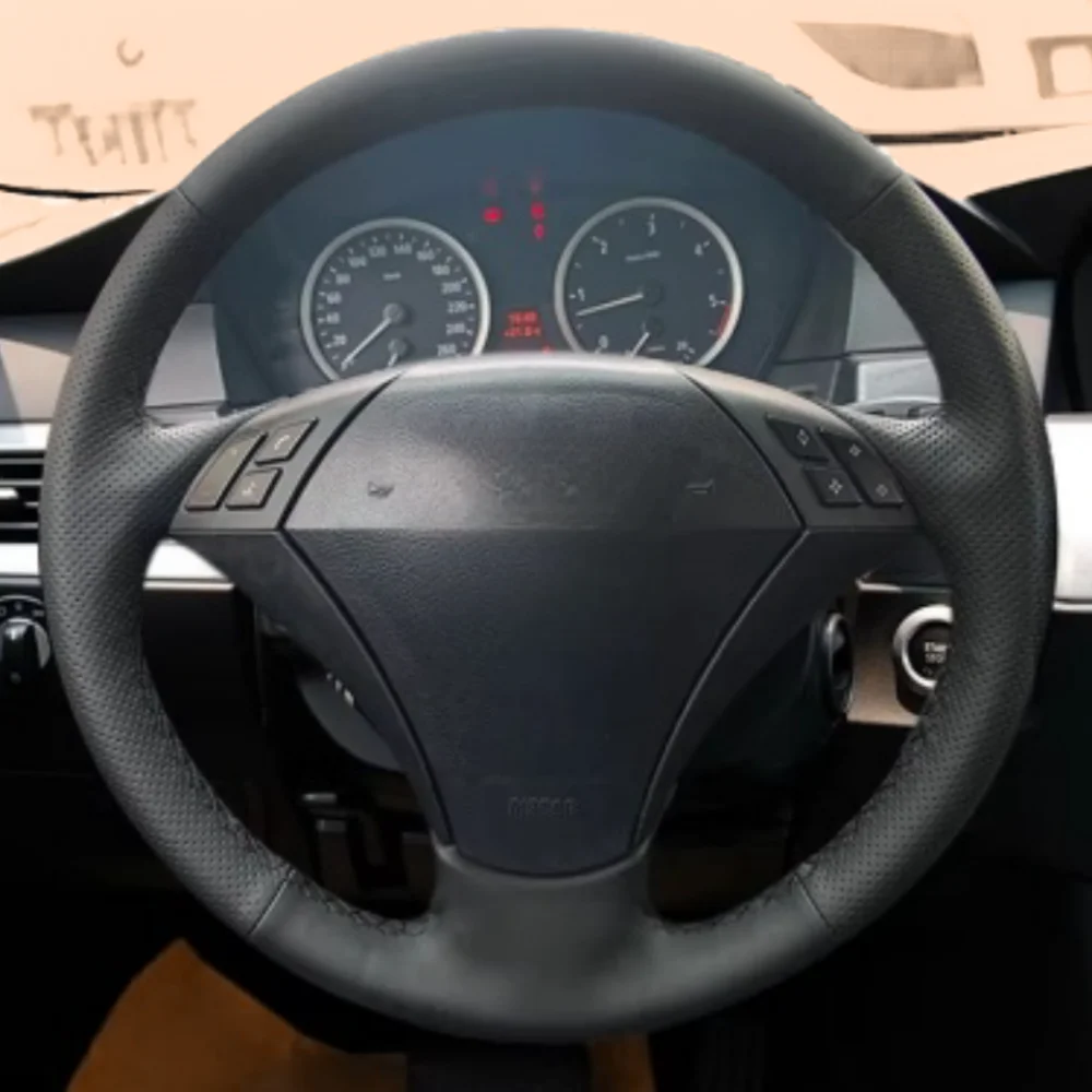 Black Car Steering Wheel Cover DIY Microfiber Leather For BMW E60 530DD 2003-2009 E61 (Touring) 2004 2005-2009 Auto Accessories
Black Car Steering Wheel Cover DIY Microfiber Leather For BMW E60 530DD 2003-2009 E61 (Touring) 2004 2005-2009 Auto Accessories