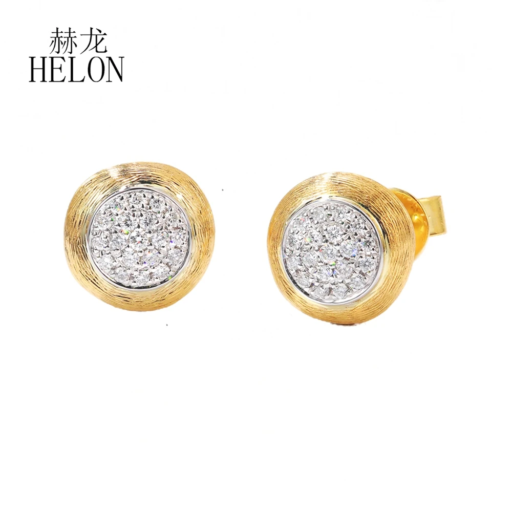 HELON Solid 14K au585 Yellow Gold Round Brushed Diamond Stud Earrings Fashion Jewelry High Quality Handcrafted Women Gifts
HELON Solid 14K au585 Yellow Gold Round Brushed Diamond Stud Earrings Fashion Jewelry High Quality Handcrafted Women Gifts