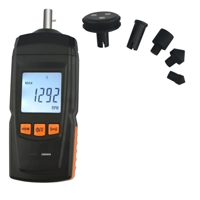 Digital Contact Tachometer Rotate Speed Linear Velocity Motor Frequency Meter 0.5~19999RPM LCD Speedometer Rubber Tip Data Hold
Digital Contact Tachometer Rotate Speed Linear Velocity Motor Frequency Meter 0.5~19999RPM LCD Speedometer Rubber Tip Data Hold