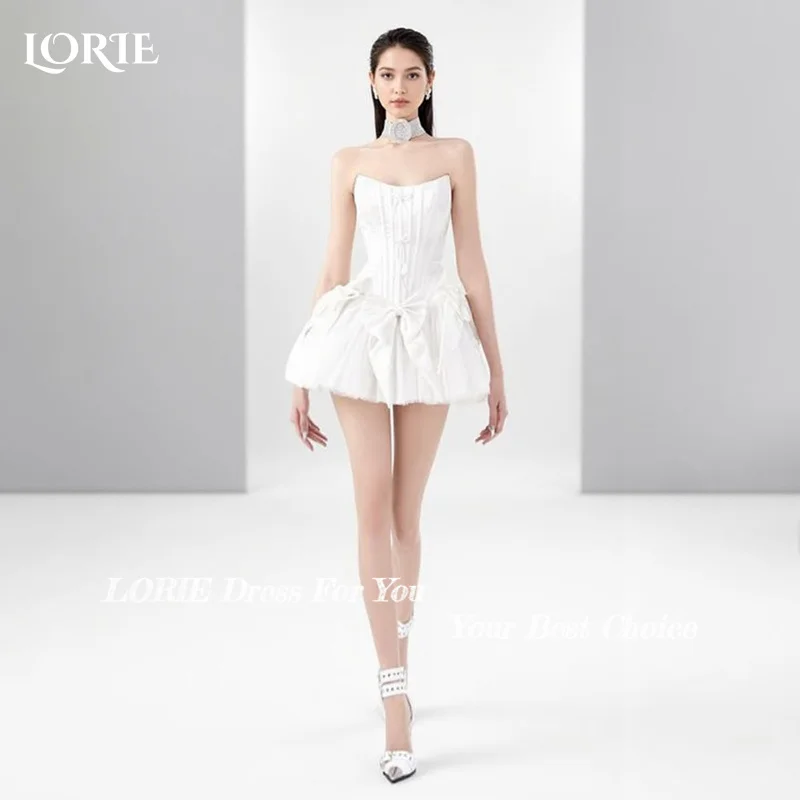LORIE Vintage Short Wedding Dress Bow Puff Pleats Ball Backless Sexy Corset Mini Bridal Gown Princess Bride Gowns Customized
LORIE Vintage Short Wedding Dress Bow Puff Pleats Ball Backless Sexy Corset Mini Bridal Gown Princess Bride Gowns Customized