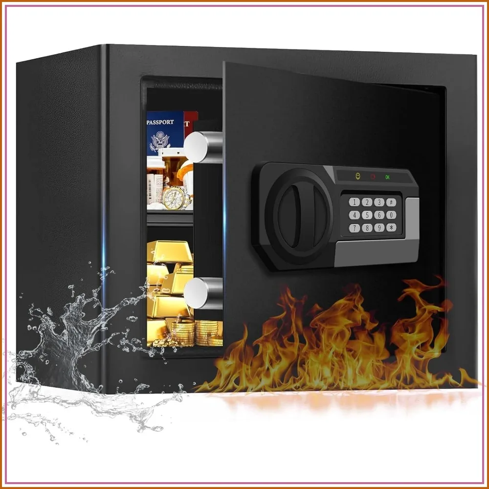 1.3 Cuft Fireproof Waterproof Safe Box, Digital Security with Alarm, Removable Shelf, Anti-Theft for Home Money Jewelry
1.3 Cuft Fireproof Waterproof Safe Box, Digital Security with Alarm, Removable Shelf, Anti-Theft for Home Money Jewelry