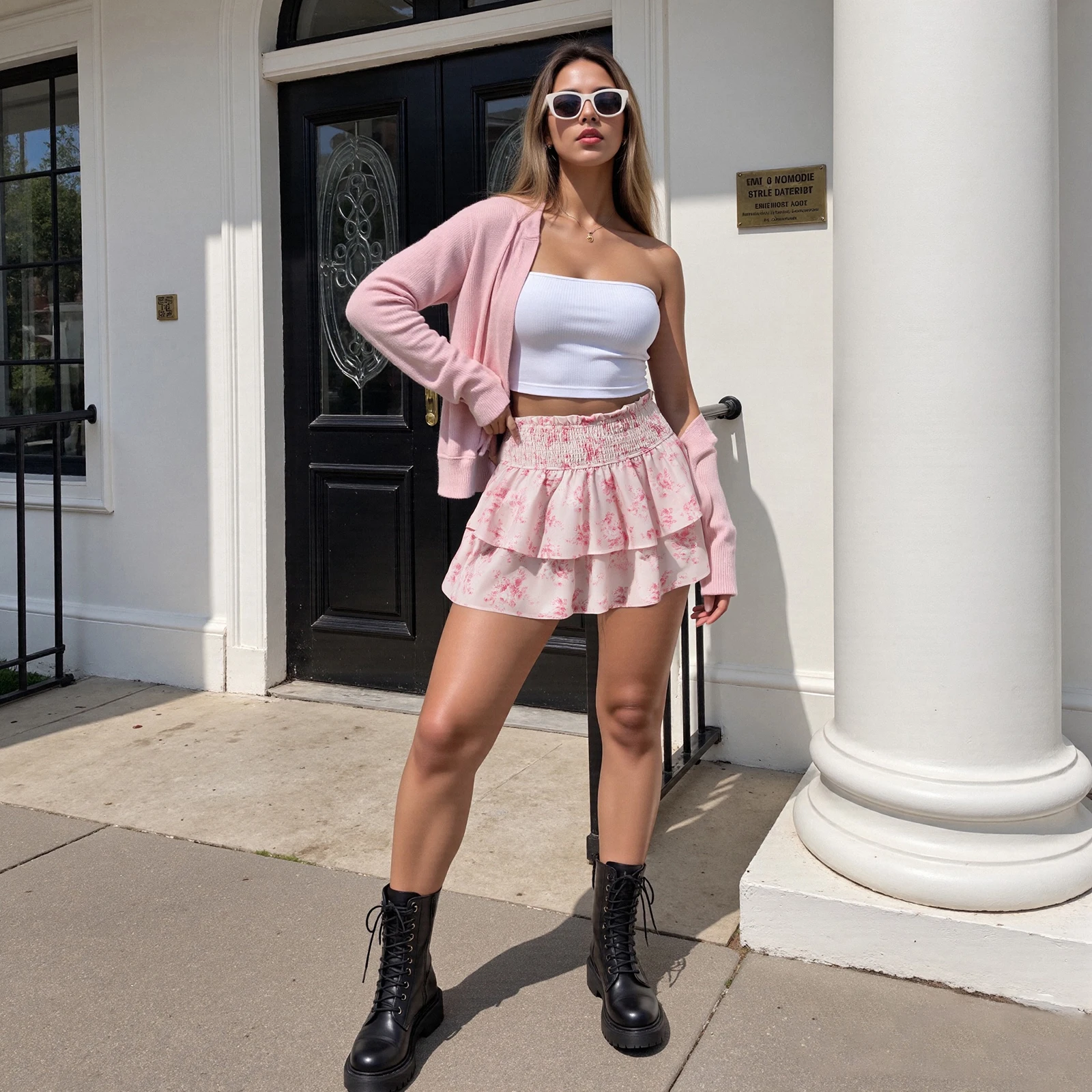 Women Flowy Mini Short Skirt Floral Ruffled A Line Skirt High Rise Tiered Streetwear Ruched Hem Little Boho Style Skirt Clubwear
Women Flowy Mini Short Skirt Floral Ruffled A Line Skirt High Rise Tiered Streetwear Ruched Hem Little Boho Style Skirt Clubwear