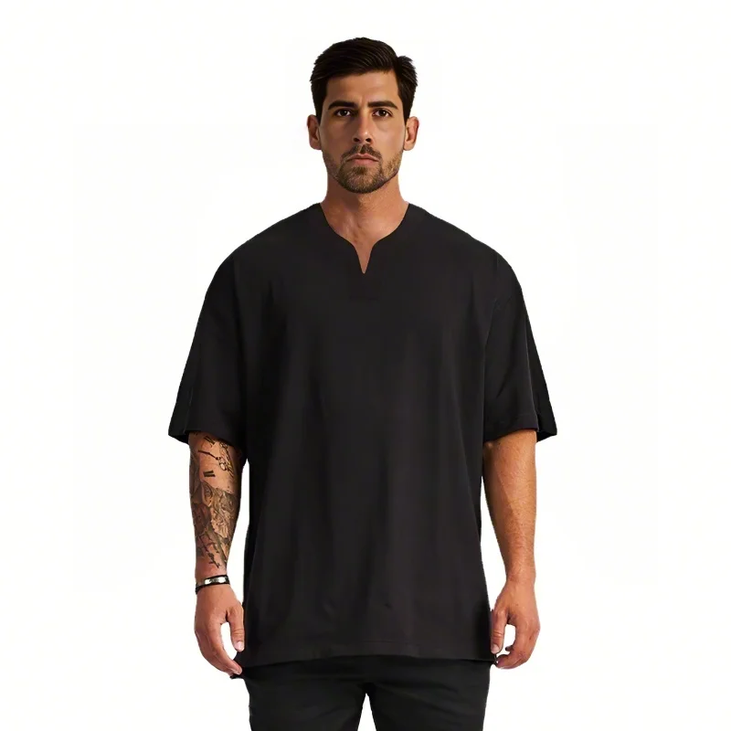 Mens Oversized V Neck Dropped Shoulders T Shirt Loose Sport Gym Clothing Half Sleeve Running T-shirts Fitness Bodybuilding Shirt
Mens Oversized V Neck Dropped Shoulders T Shirt Loose Sport Gym Clothing Half Sleeve Running T-shirts Fitness Bodybuilding Shirt