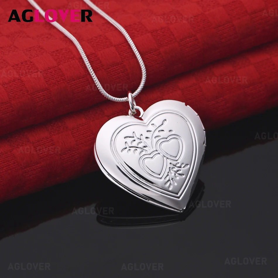 AGLOVER 925 Sterling Silver Love Double Carved Love Pattern Pendant Necklace Women Retro Personalized Accessories Gift Jewelry
AGLOVER 925 Sterling Silver Love Double Carved Love Pattern Pendant Necklace Women Retro Personalized Accessories Gift Jewelry