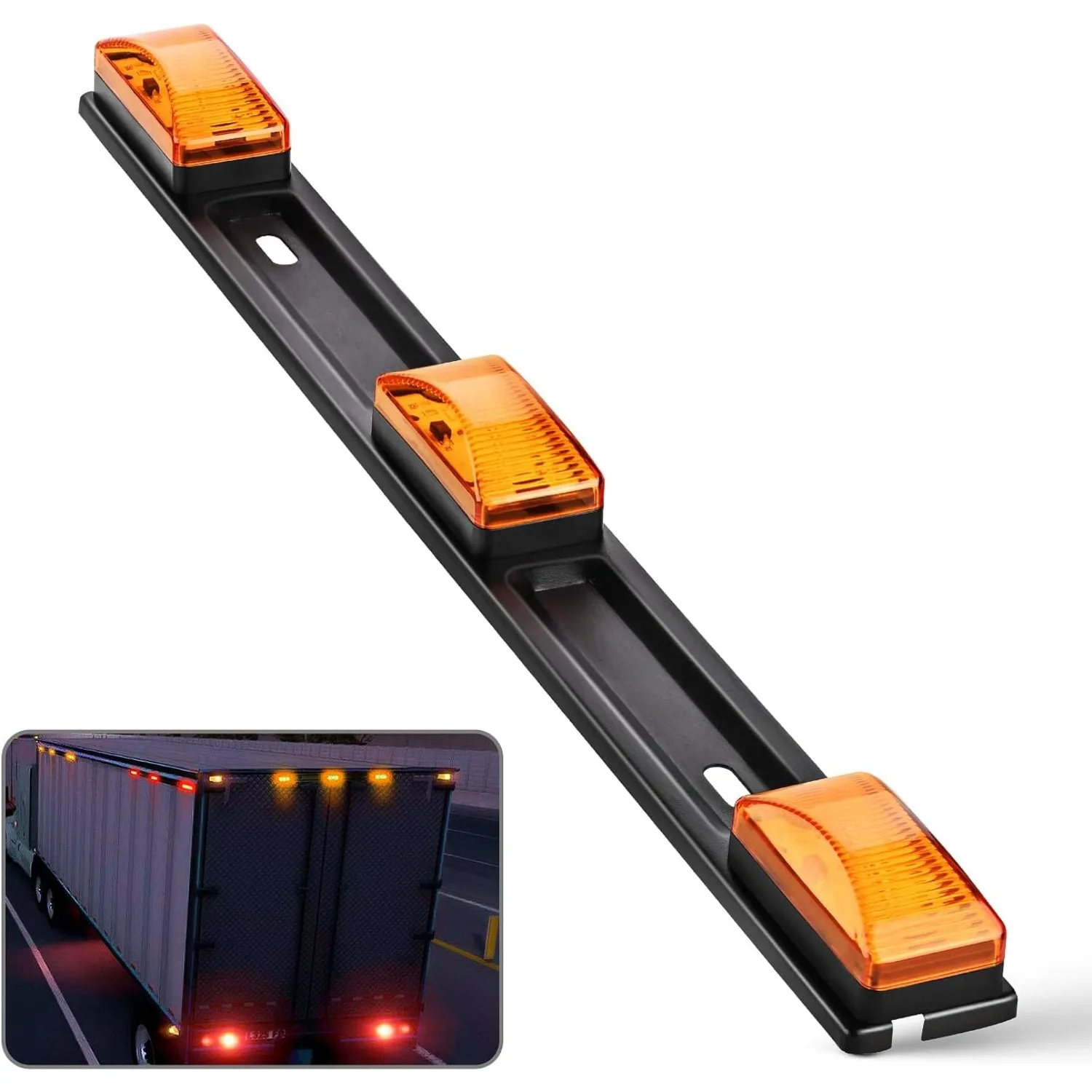 Nilight 9 LED Marker Tail Trailer Light Bar 14.2Inch 1PC Amber Clearance Identification Running ID Rear Stainless Steel Bracket for 12V Pickup Truck Trailers RV Boat
Nilight 9 LED Marker Tail Trailer Light Bar 14.2Inch 1PC Amber Clearance Identification Running ID Rear Stainless Steel Bracket for 12V Pickup Truck Trailers RV Boat