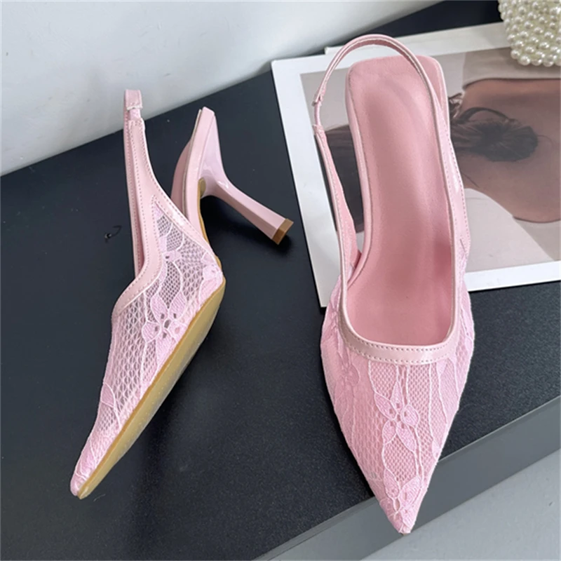Eilyken Sexy Breathable Mesh Flower Pointed Toe Women Pumps Summer Elegant Slingbacks Thin High Heels Banquet Shoes
Eilyken Sexy Breathable Mesh Flower Pointed Toe Women Pumps Summer Elegant Slingbacks Thin High Heels Banquet Shoes