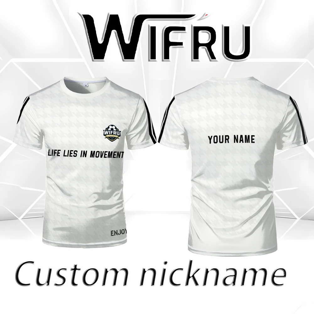 WIFRU New Sport Men's T-shirt Customizable Nickname 3D Printing Football Jersey Casual Breathable Unisex Sportswear Tops
WIFRU New Sport Men's T-shirt Customizable Nickname 3D Printing Football Jersey Casual Breathable Unisex Sportswear Tops