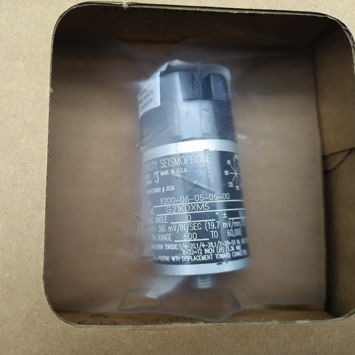 Новый сейсмометрический преобразователь Velocity Nevada 9200-06-05-05-00, модель 2026 года, Абсолютно НОВЫЙ
Новый сейсмометрический преобразователь Velocity Nevada 9200-06-05-05-00, модель 2026 года, Абсолютно НОВЫЙ