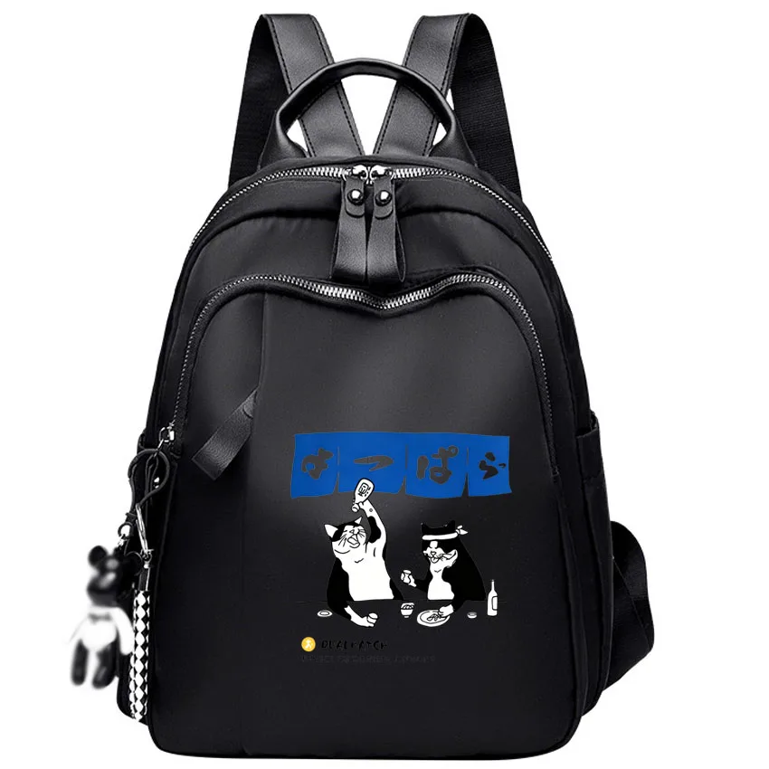 Women's Multi-Function Backpack Harajuku Japanese Cat Drinking Printing Girl Oxford Daypack Travel Cute Backpack Shoulder Bag
Women's Multi-Function Backpack Harajuku Japanese Cat Drinking Printing Girl Oxford Daypack Travel Cute Backpack Shoulder Bag