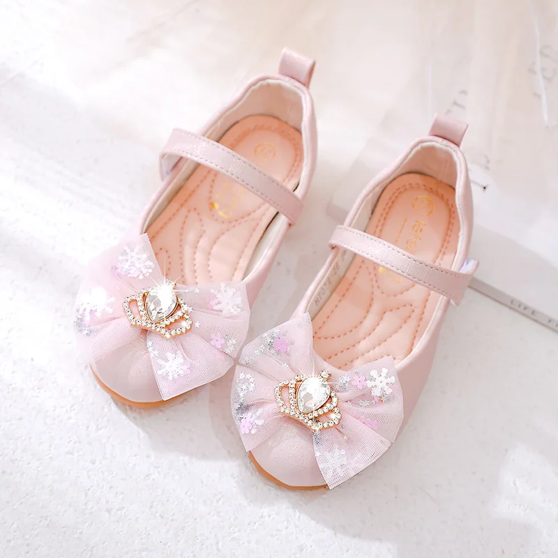 Children's Leather Shoes Rhinestone Crown Sweet Princess Shoes for Girls Fashion Bowknot Shallow Kids Party Wedding Single Shoes
Children's Leather Shoes Rhinestone Crown Sweet Princess Shoes for Girls Fashion Bowknot Shallow Kids Party Wedding Single Shoes