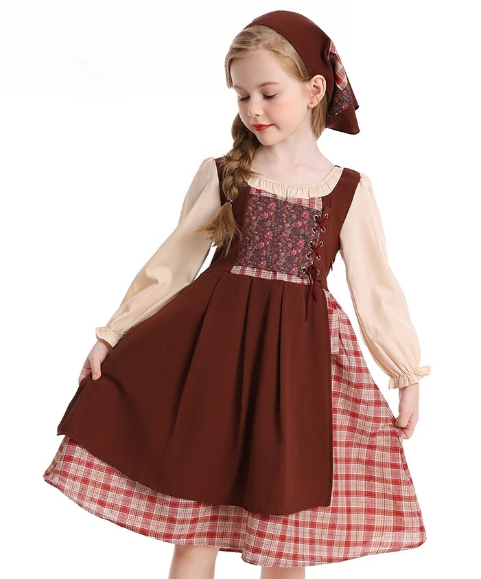 Little Match Girl Cosplay Costume Kids Red Plaid Fake Two-piece Long Sleeve Floral Dress Girls Stage Show Halloween Costumes
Little Match Girl Cosplay Costume Kids Red Plaid Fake Two-piece Long Sleeve Floral Dress Girls Stage Show Halloween Costumes