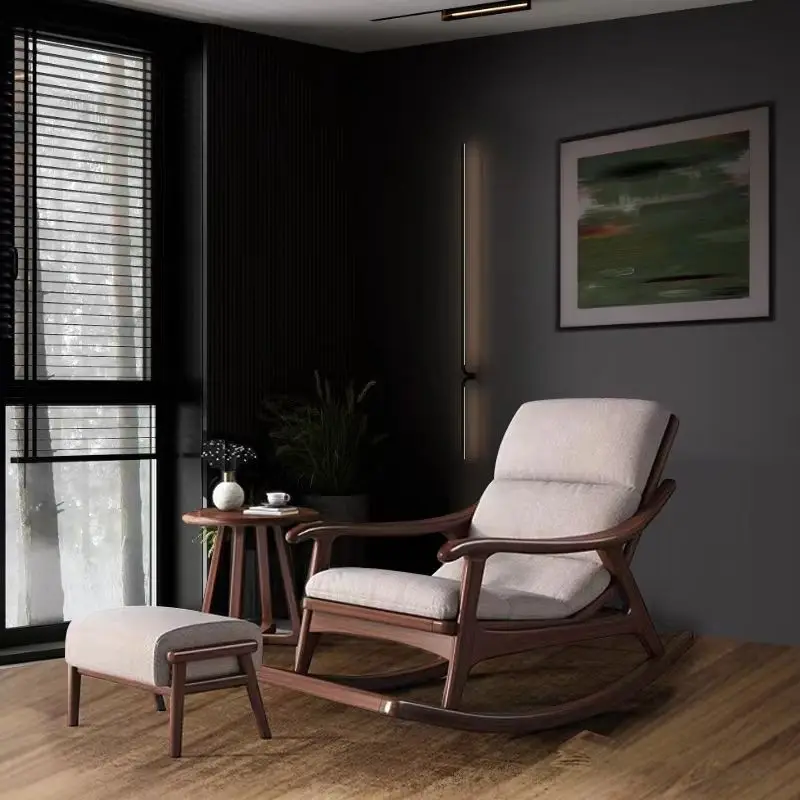 New Chinese-style solid wood rocking chair casual rocking household recliner adult balcony lazy rocking recliner
New Chinese-style solid wood rocking chair casual rocking household recliner adult balcony lazy rocking recliner