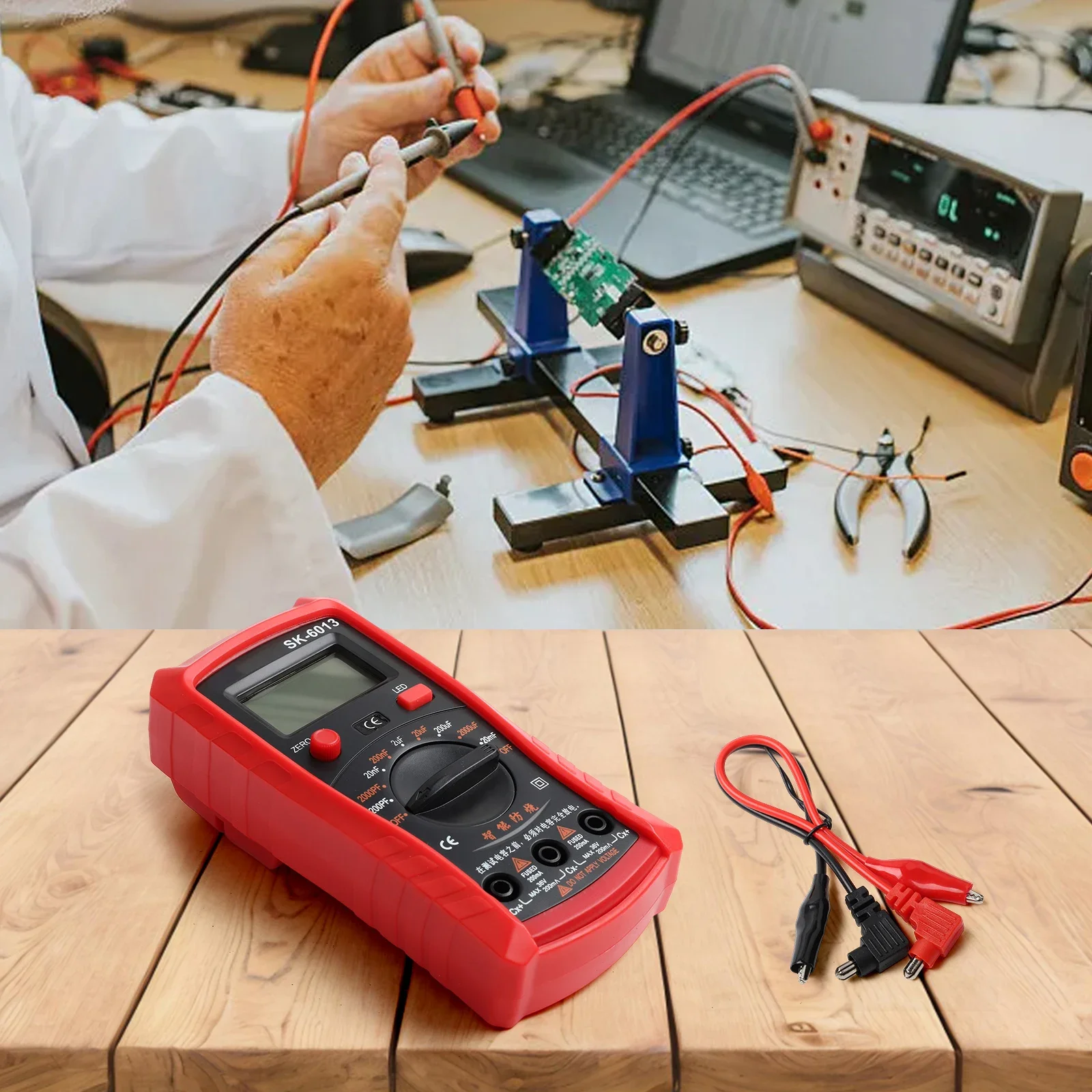 Test Pen Input Digital Capacitance Meter Drop Protection Silicone Case Anti-vibration Capacitance Meter About 143*74*35mm
Test Pen Input Digital Capacitance Meter Drop Protection Silicone Case Anti-vibration Capacitance Meter About 143*74*35mm