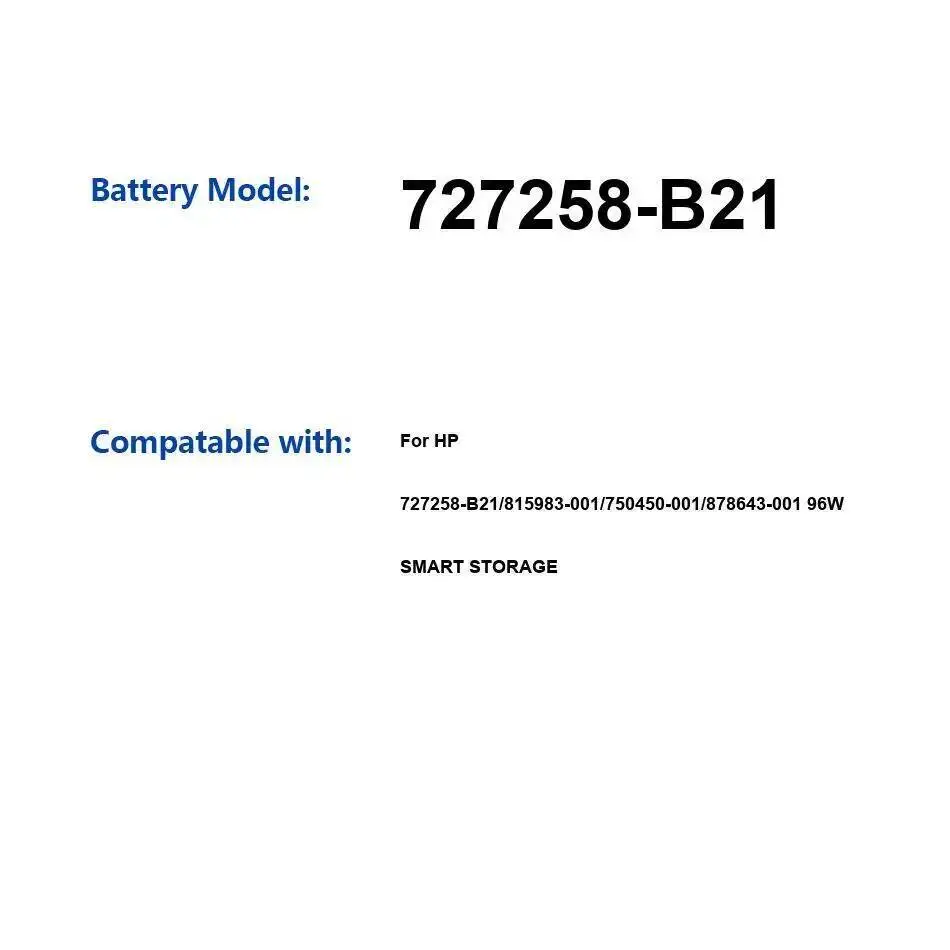 1100Mah Reliable Power Storage Device Battery For HP 727258-B21 815983-001 750450-001 878643-001
1100Mah Reliable Power Storage Device Battery For HP 727258-B21 815983-001 750450-001 878643-001