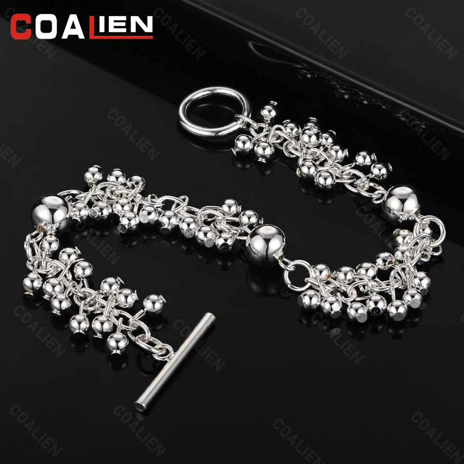 Coalien 925 Sterling Silver Charming Women Jewelry Grape Bead Bracelet Ot Buckle Female Jewelry
Coalien 925 Sterling Silver Charming Women Jewelry Grape Bead Bracelet Ot Buckle Female Jewelry