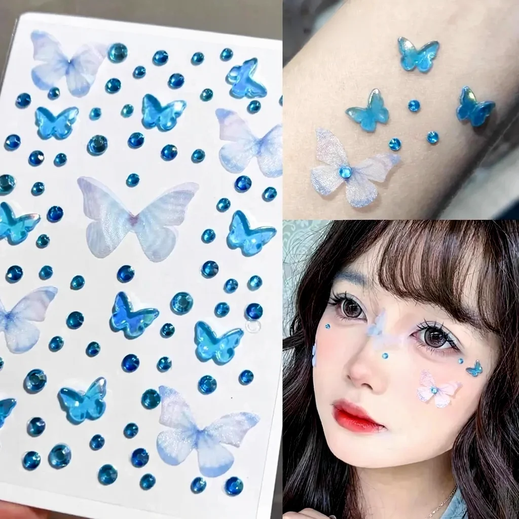3D Rhinestone Face Tattoo Stickers For Festival Glitter Makeup Jewelry Sticker On Face Crystals Gems Jewels Diamonds Decoration
3D Rhinestone Face Tattoo Stickers For Festival Glitter Makeup Jewelry Sticker On Face Crystals Gems Jewels Diamonds Decoration