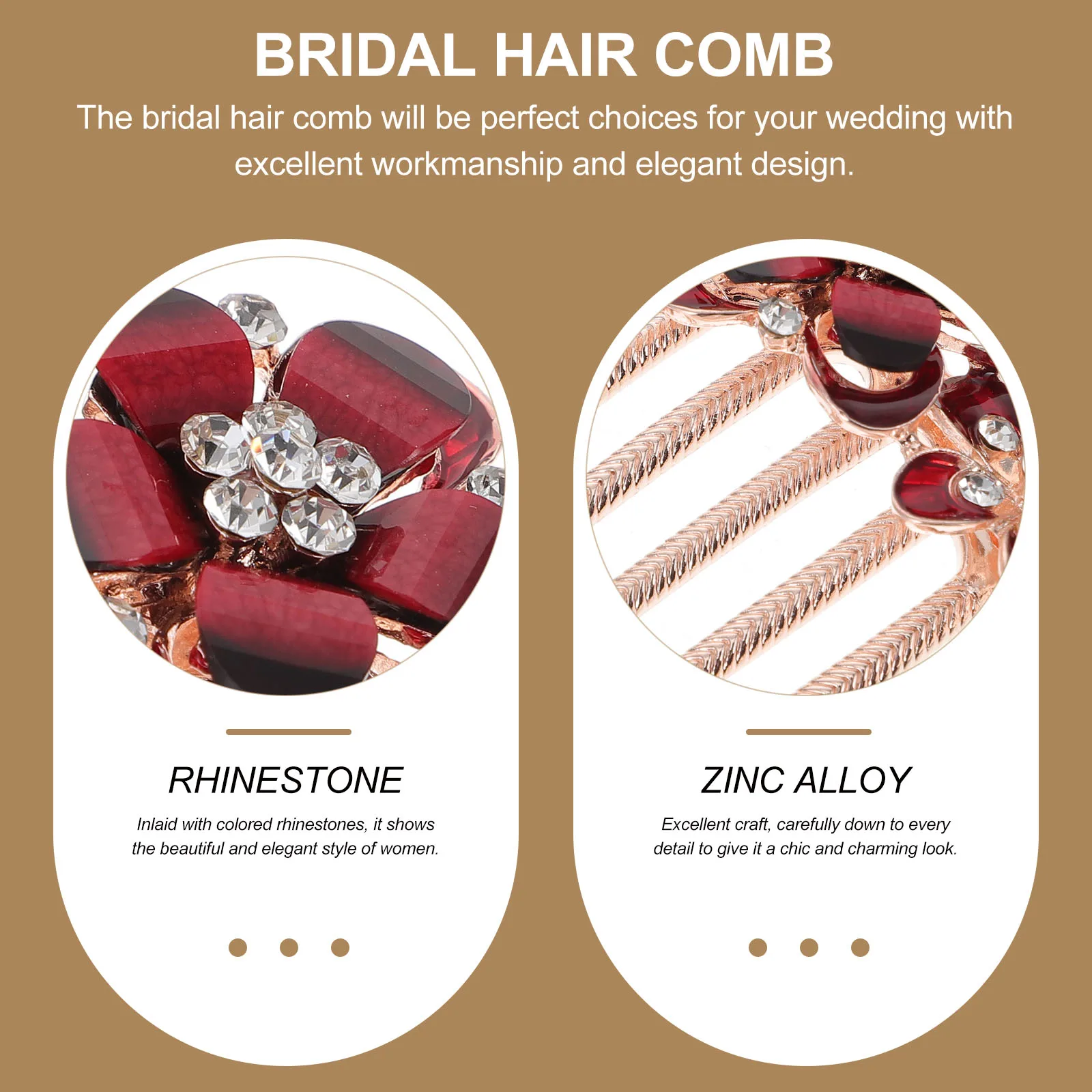 Bridal Hair Comb Rhinestone Zinc Alloy Inlaid Colored Stones Wedding Hair Accessories for Bride Elegant Design
Bridal Hair Comb Rhinestone Zinc Alloy Inlaid Colored Stones Wedding Hair Accessories for Bride Elegant Design