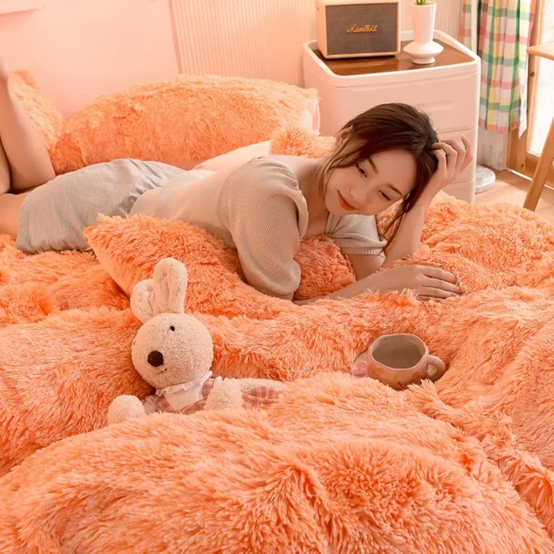 Dropshipping New Active Printing Dyeing Orange Plush Four Piece Warm Quilt Cover Winter Textile Bedroom Decoration
Dropshipping New Active Printing Dyeing Orange Plush Four Piece Warm Quilt Cover Winter Textile Bedroom Decoration