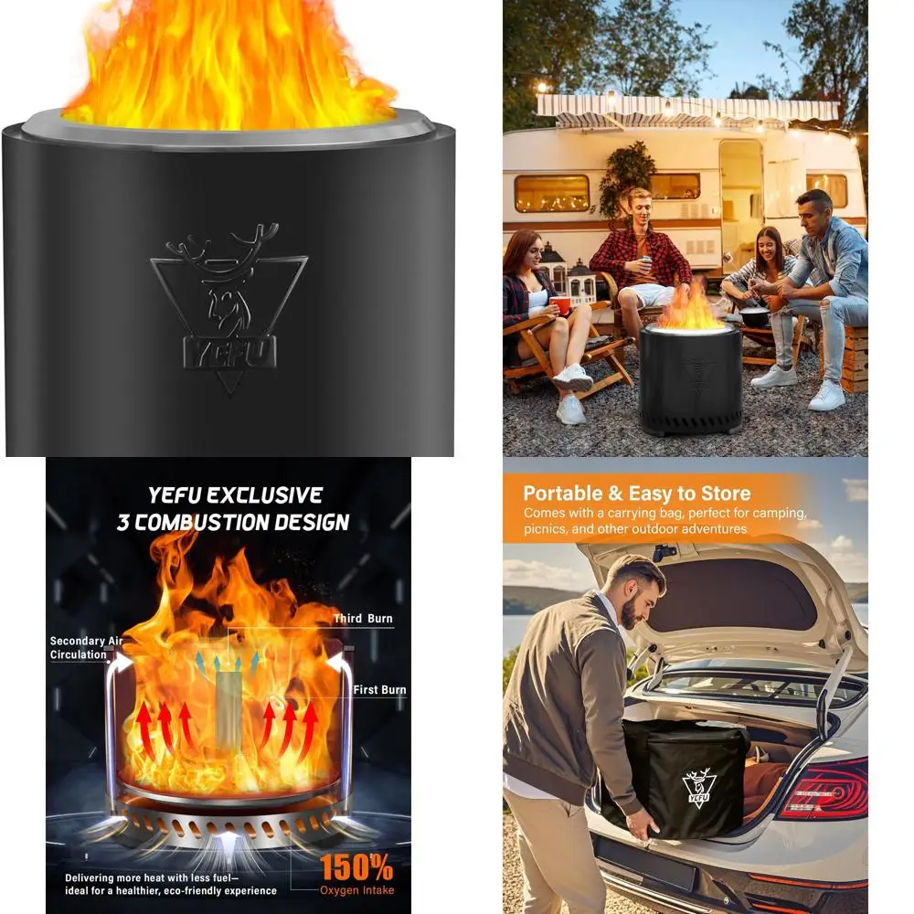 15-inch Outdoor Stainless Steel Fire Pit with Removable Ash Pan for Patio, Backyard, and Camping
15-inch Outdoor Stainless Steel Fire Pit with Removable Ash Pan for Patio, Backyard, and Camping