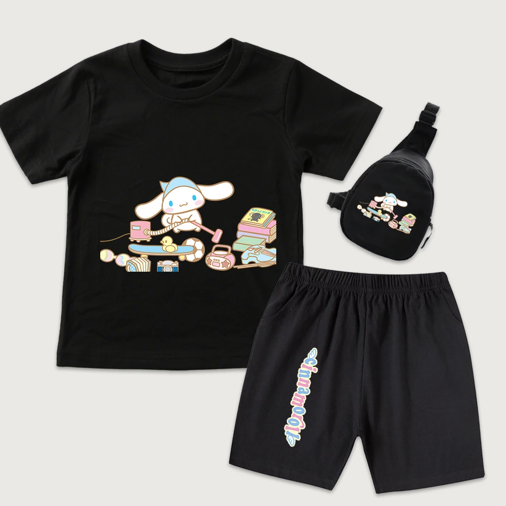 Хлопковая футболка с принтом Cinnamoroll Spring Cleaning, шорты, мини-сумка на грудь, комплект из 3 предметов для детей, повседневная летняя одежда для мальчиков и девочек
Хлопковая футболка с принтом Cinnamoroll Spring Cleaning, шорты, мини-сумка на грудь, комплект из 3 предметов для детей, повседневная летняя одежда для мальчиков и девочек