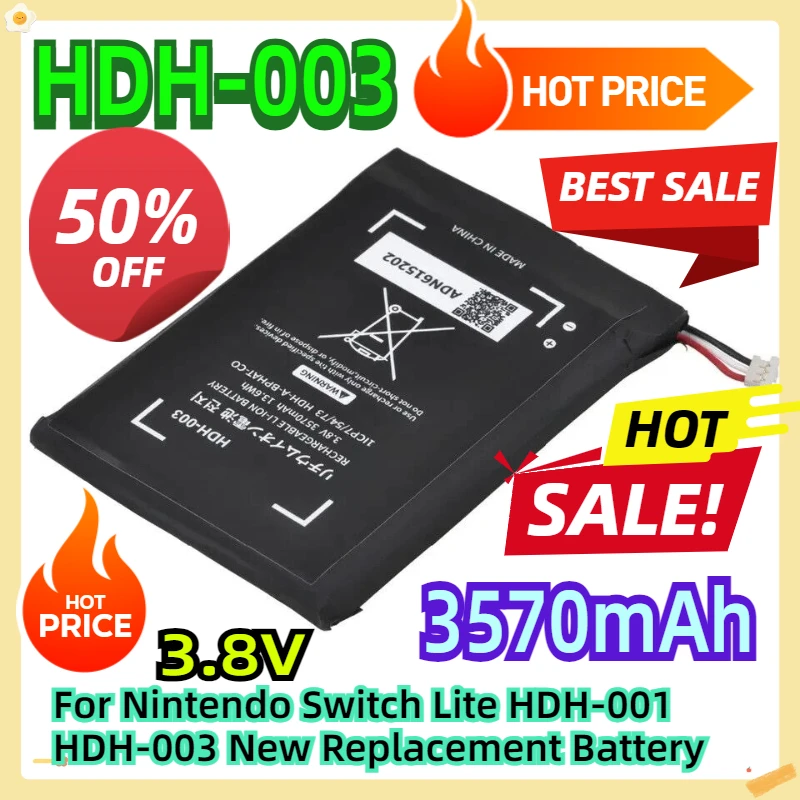For Nintendo Switch Lite HDH-001 HDH-003-3570mAh New Replacement Battery
For Nintendo Switch Lite HDH-001 HDH-003-3570mAh New Replacement Battery