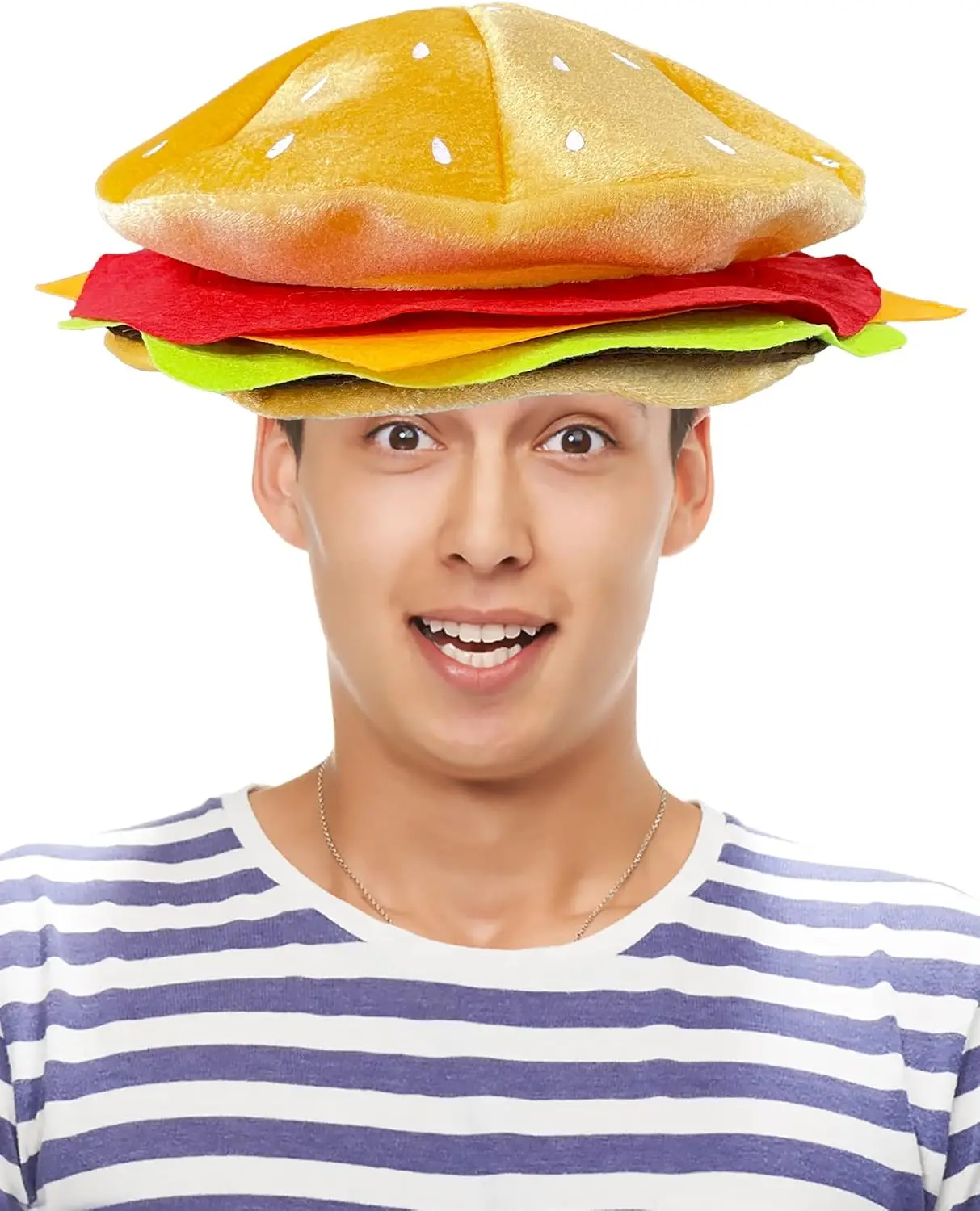 Funny Hamburger Hat Adult Cheeseburger Headwear Halloween Costume Party Role Play Hat Dress Up for Men Women Teens
Funny Hamburger Hat Adult Cheeseburger Headwear Halloween Costume Party Role Play Hat Dress Up for Men Women Teens