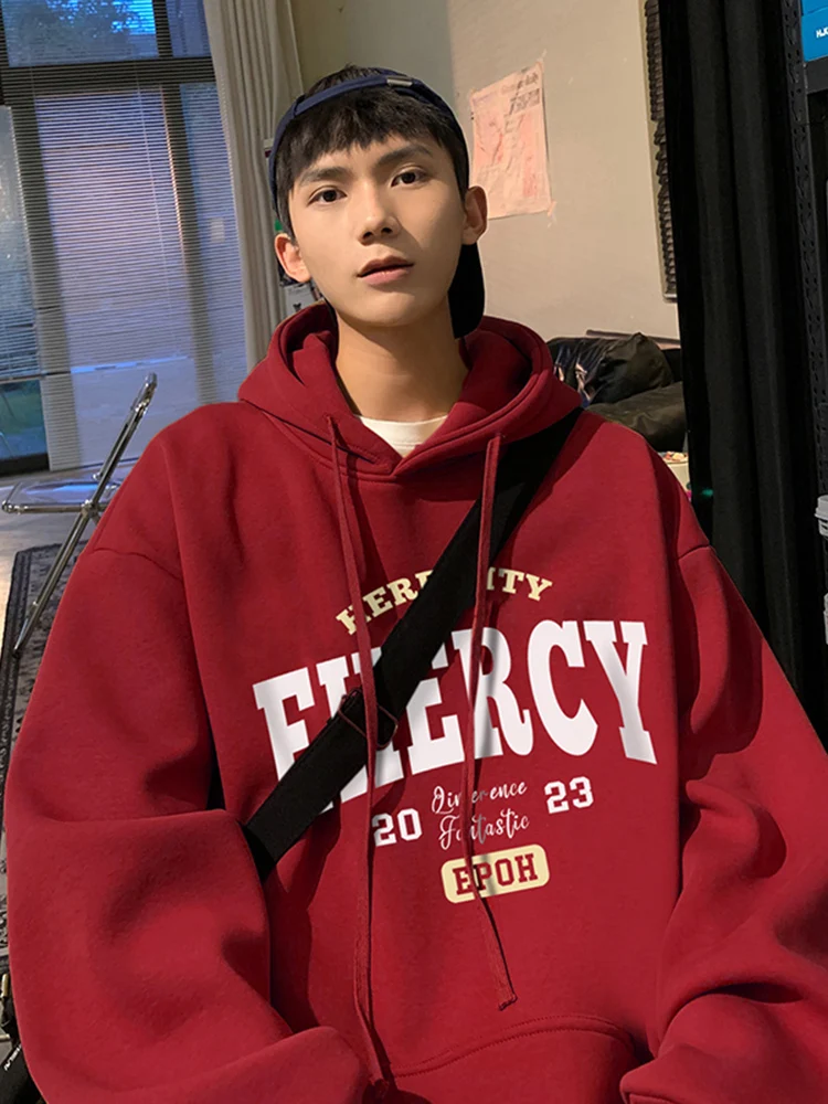 American Sle Heavyweight Red Wine Color Men's Hoodie Guangzhou Jaet Autumn Hard And Stiff y High Street Top
American Sle Heavyweight Red Wine Color Men's Hoodie Guangzhou Jaet Autumn Hard And Stiff y High Street Top