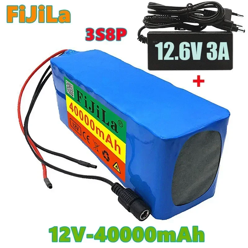 3s8p 18650 Battery pack Large capacity 12v 40Ah 18650 lithium battery protection board 12v 40000mAh for inverter miner light+BMS
3s8p 18650 Battery pack Large capacity 12v 40Ah 18650 lithium battery protection board 12v 40000mAh for inverter miner light+BMS