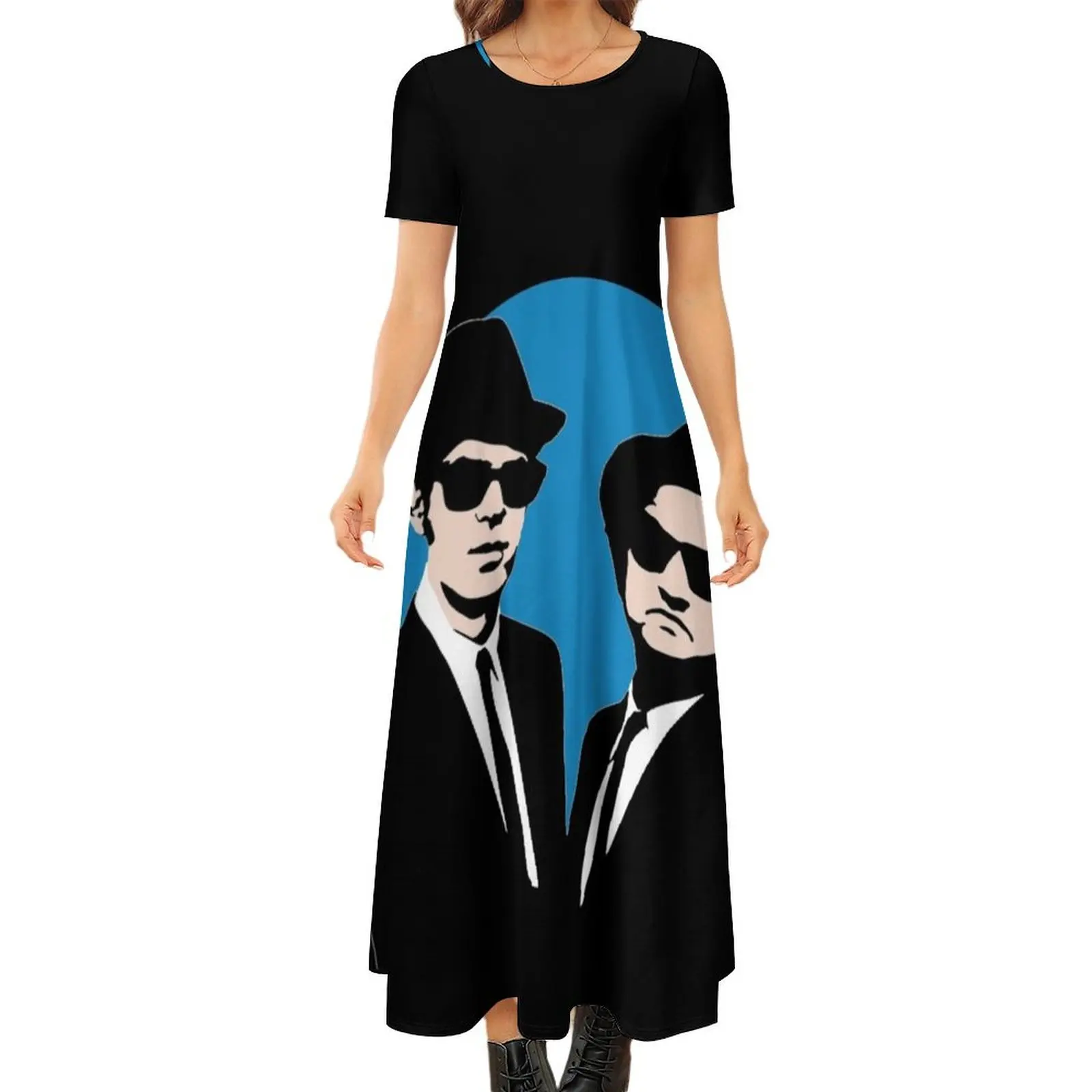 Blues Brothers Round Neck Short Sleeve Dress clothing women summer 2024 Elegant gown
Blues Brothers Round Neck Short Sleeve Dress clothing women summer 2024 Elegant gown