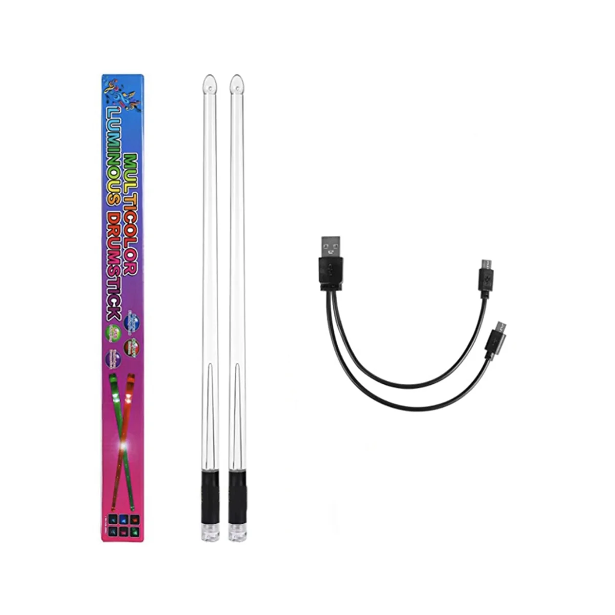 LED Light Emitting Drumsticks 15 Colour Gradient USB Rechargeable+Switch Electronic Drumsticks for Stage Performance
LED Light Emitting Drumsticks 15 Colour Gradient USB Rechargeable+Switch Electronic Drumsticks for Stage Performance
