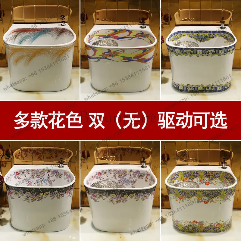 Ceramic mop balcony bathroom floor-to-ceiling household courtyard mop pool
Ceramic mop balcony bathroom floor-to-ceiling household courtyard mop pool