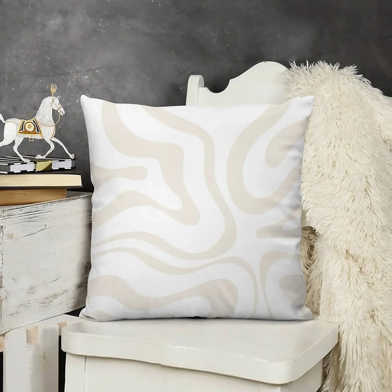 Liquid Swirl Modern Abstract Pattern in White and Light Ecru Beige Throw Pillow Cushions Custom Cushion Sofa Cushion pillow
Liquid Swirl Modern Abstract Pattern in White and Light Ecru Beige Throw Pillow Cushions Custom Cushion Sofa Cushion pillow