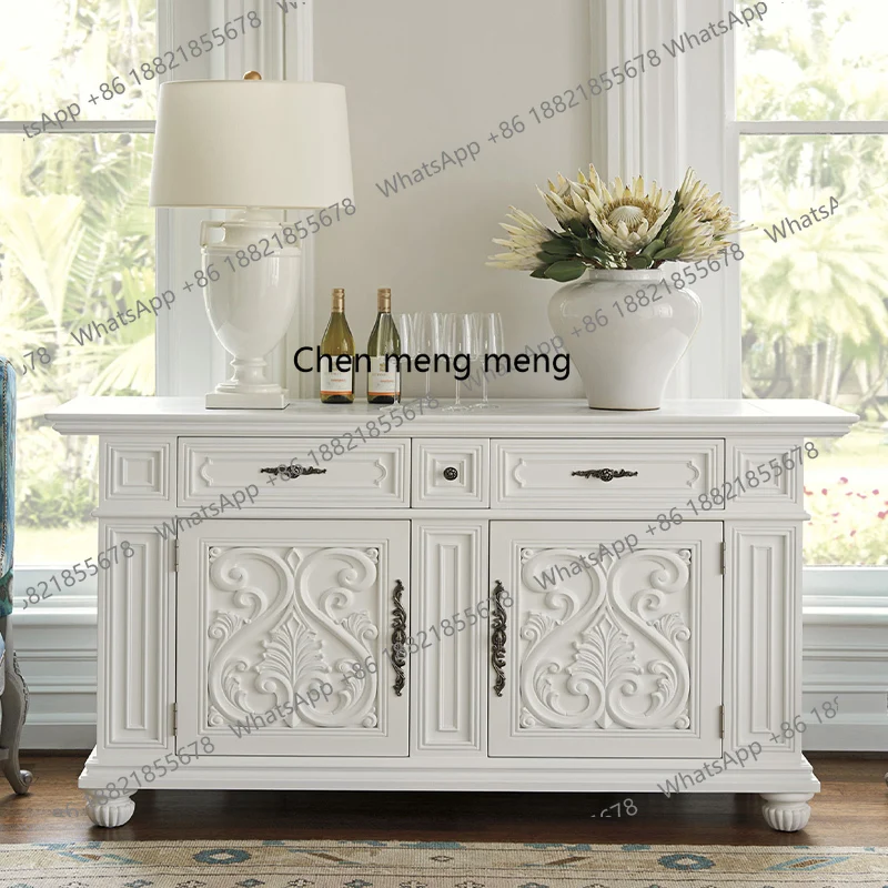 American retro solid wood porch cabinet partition shoe cabinet French cream style foyer decorative cabinet
American retro solid wood porch cabinet partition shoe cabinet French cream style foyer decorative cabinet