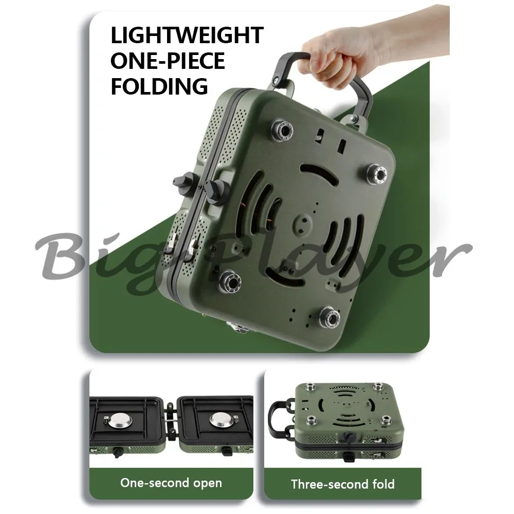 Outdoor Portable 2 Burner Camping Gas Grill Mini Foldable Gas Stoves for Picnic Easy to Clean BBQ Grill
Outdoor Portable 2 Burner Camping Gas Grill Mini Foldable Gas Stoves for Picnic Easy to Clean BBQ Grill
