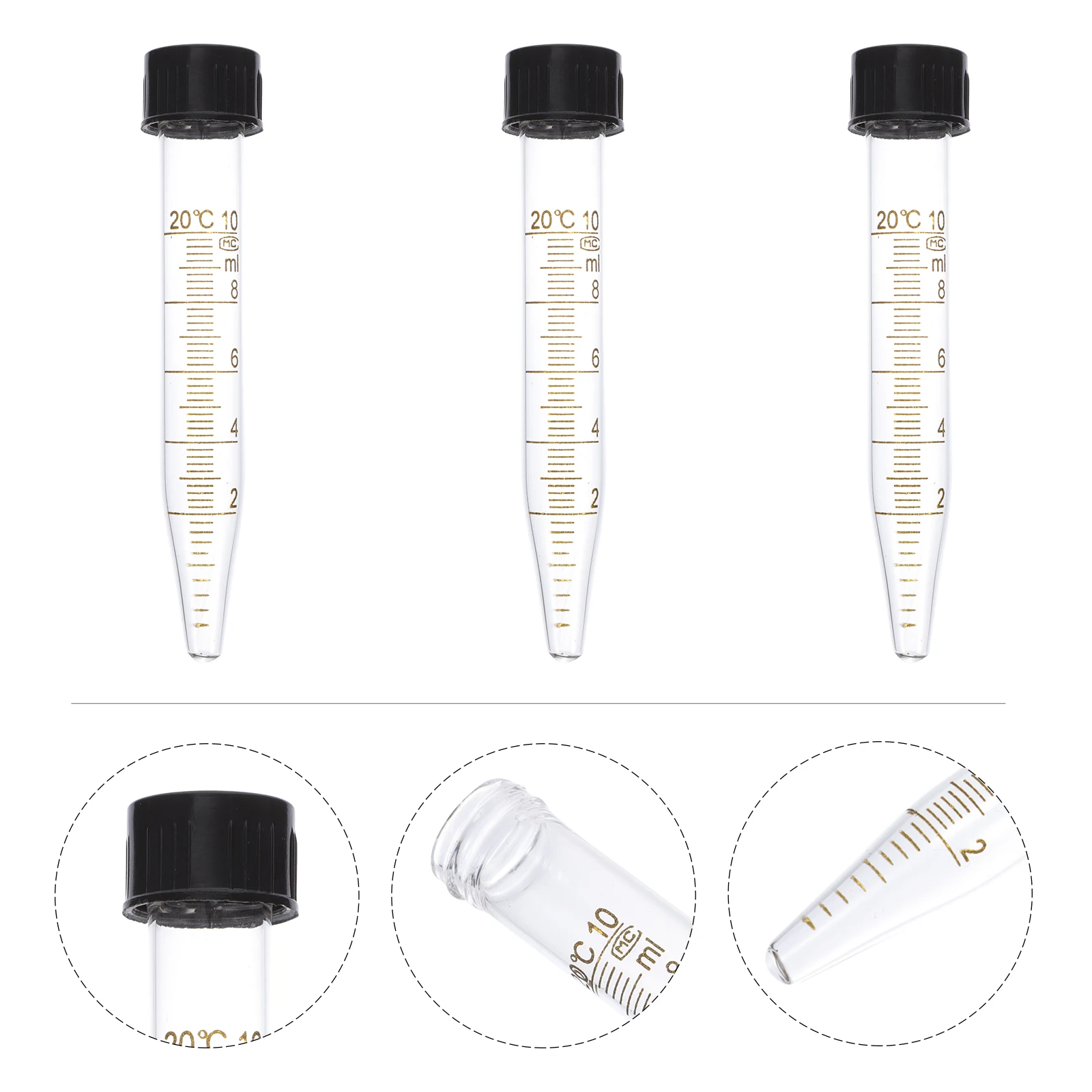 3 Pcs Glass Tube Chemistry Tool Laboratory Supplies Tubes Spiral Graduated Test Liquid Container with Screw Cap
3 Pcs Glass Tube Chemistry Tool Laboratory Supplies Tubes Spiral Graduated Test Liquid Container with Screw Cap