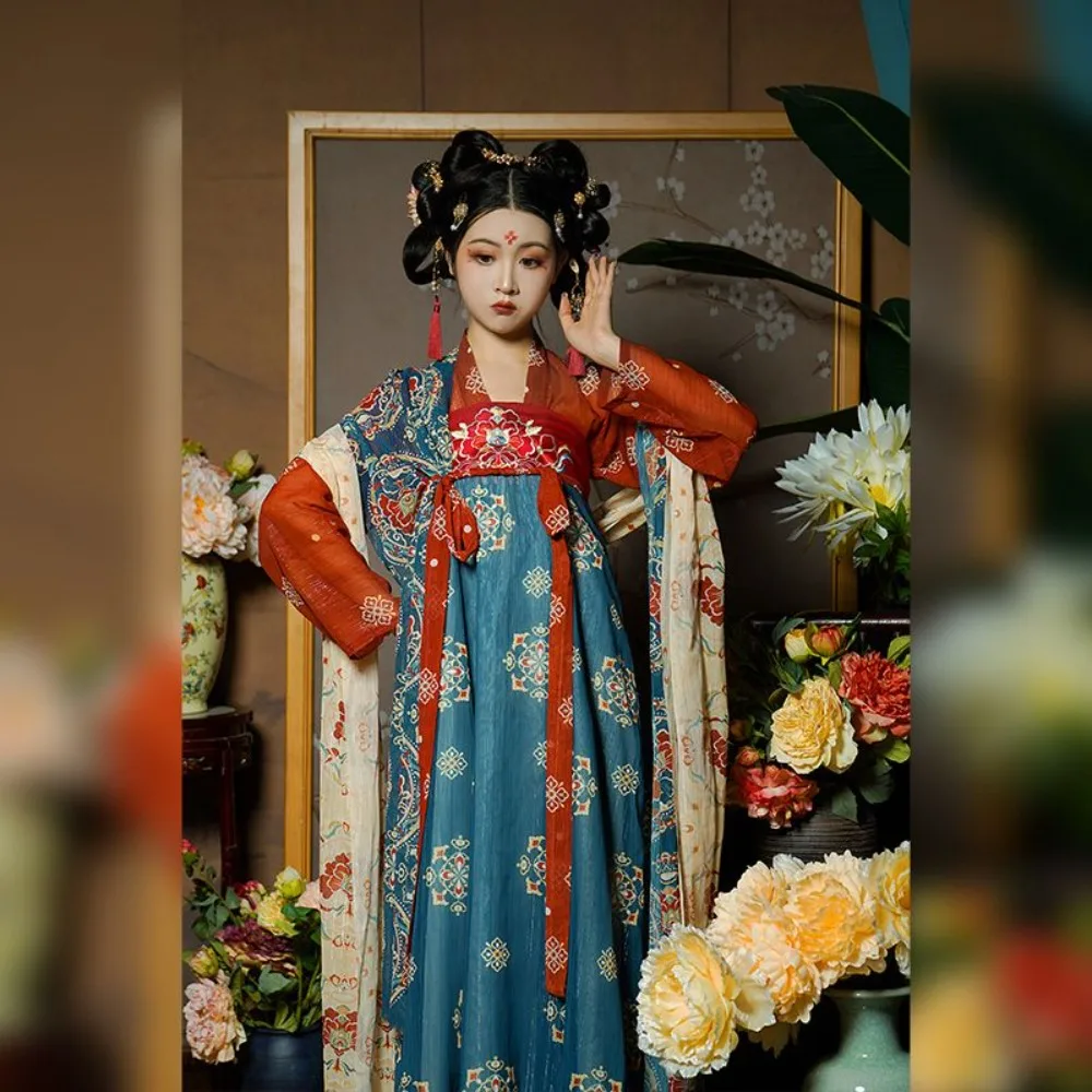 Women Traditional Hanfu Spring Style Tang Restoration Qixiong Ru Skirt Chinese Vintage BFF Matching Costume
Women Traditional Hanfu Spring Style Tang Restoration Qixiong Ru Skirt Chinese Vintage BFF Matching Costume