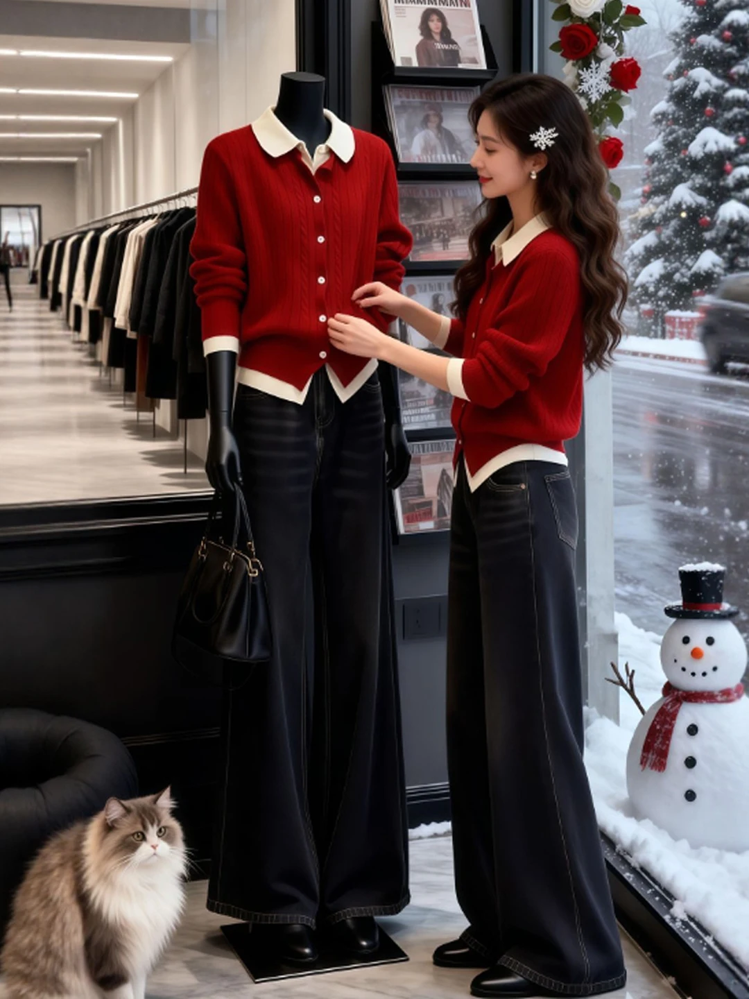 Красный вязаный топ для похудения в стиле ретро, модный, с эффектом утяжки талии, весна 2026, женский, стандартный крой, с длинным рукавом, повседневный наряд
Красный вязаный топ для похудения в стиле ретро, модный, с эффектом утяжки талии, весна 2026, женский, стандартный крой, с длинным рукавом, повседневный наряд