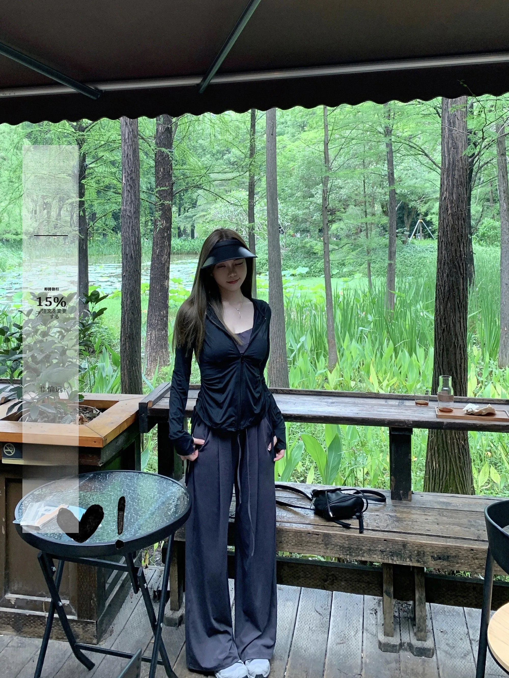 Black Hooded UPF50 Sun Protection Jacket Strap Vest Set Slimming Casual Pants Women's Fashion Set Three-Piece Suit for Spring...
Black Hooded UPF50 Sun Protection Jacket Strap Vest Set Slimming Casual Pants Women's Fashion Set Three-Piece Suit for Spring...