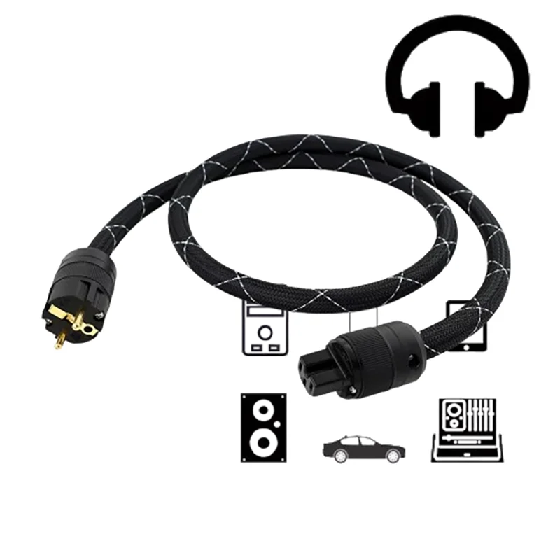 Gold-Plated European Audiophile-Grade 5N OFC Power Cord with 32+6 Core High-Purity 8N Copper Construction
Gold-Plated European Audiophile-Grade 5N OFC Power Cord with 32+6 Core High-Purity 8N Copper Construction