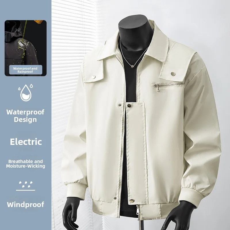 Hong Kong Style Loose Fit Men's Jacket Spring Anti-Wind Waterproof Casual Fashion Trend Workwear Top Zipper Closure No Hat
Hong Kong Style Loose Fit Men's Jacket Spring Anti-Wind Waterproof Casual Fashion Trend Workwear Top Zipper Closure No Hat