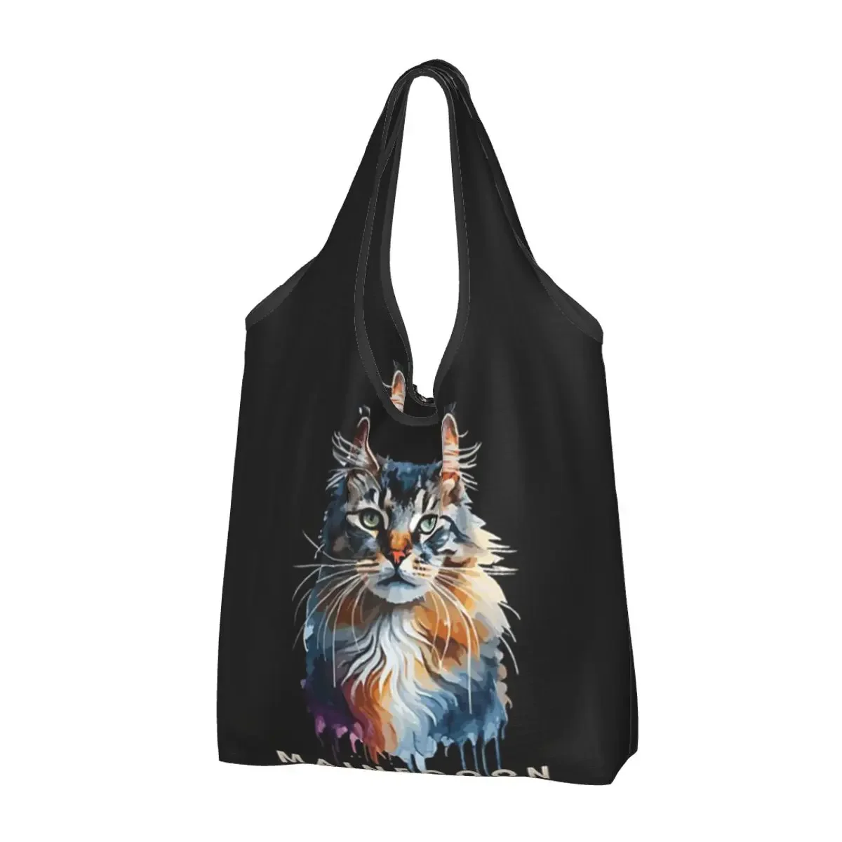 Красочный Mainecoon, великолепная портативная сумка-тоут с изображением мейн-куна и кота, большая вместительная сумка-шоппер, продуктовая сумка, сумка на плечо
Красочный Mainecoon, великолепная портативная сумка-тоут с изображением мейн-куна и кота, большая вместительная сумка-шоппер, продуктовая сумка, сумка на плечо