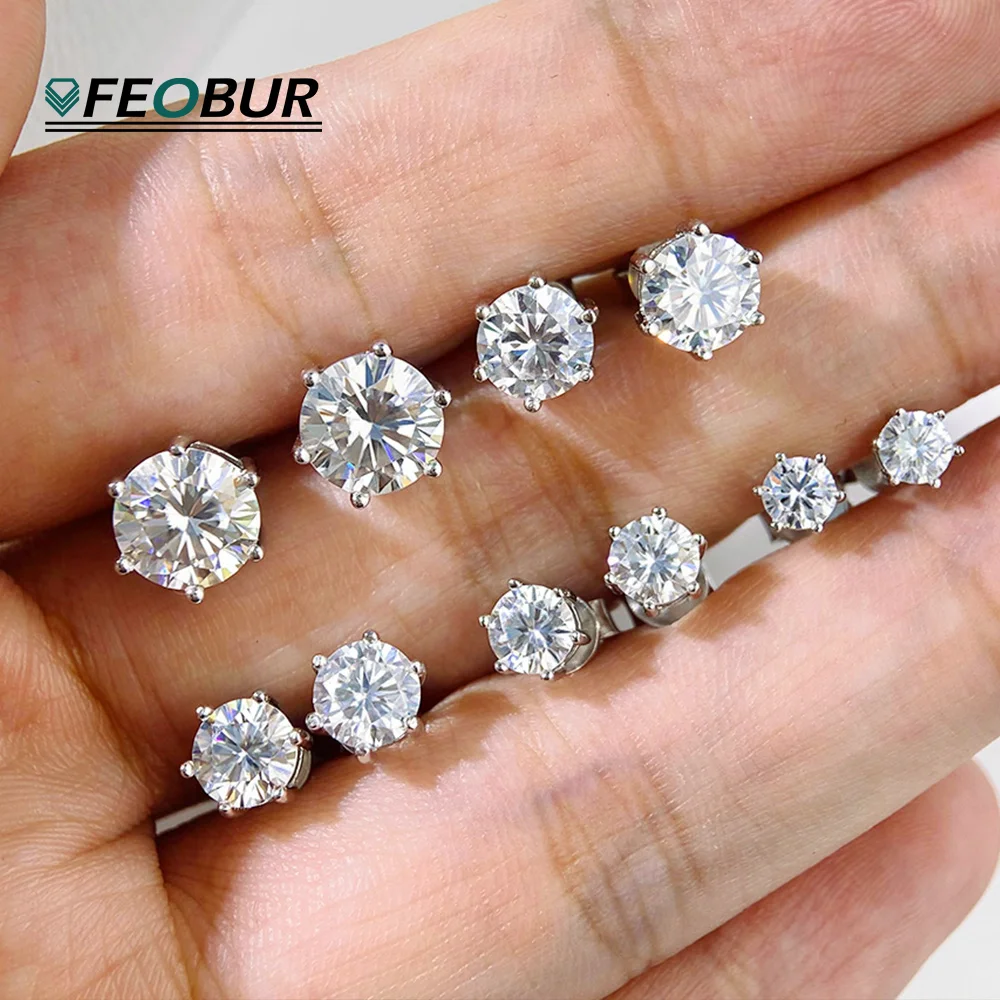 0.3-2CT D Color Moissanite Stud Earrings for Women Man Classic 925 Sterling Silver Brilliant Lab Created Diamond Studs Jewelry
0.3-2CT D Color Moissanite Stud Earrings for Women Man Classic 925 Sterling Silver Brilliant Lab Created Diamond Studs Jewelry