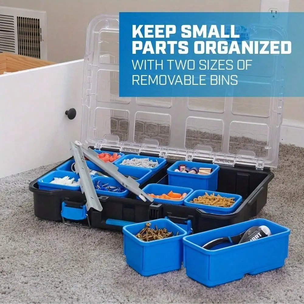 Stacked system toolbox with removable storage bins for modular storage systems, transparent and visible, easy to carry
Stacked system toolbox with removable storage bins for modular storage systems, transparent and visible, easy to carry